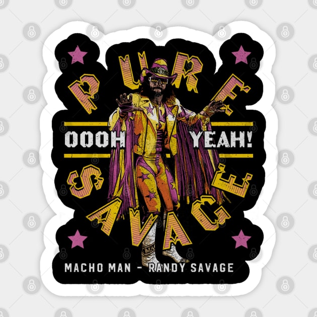 Macho Man Pure Savage Sticker by MunMun_Design